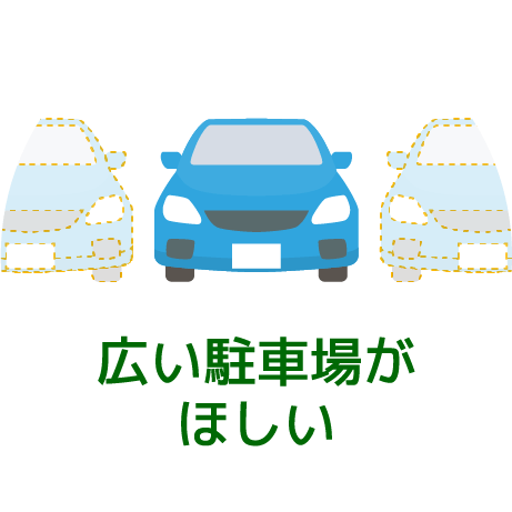 広い駐車場がほしい